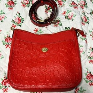 Coach Chaise Crossbody Bag in Embossed Leather